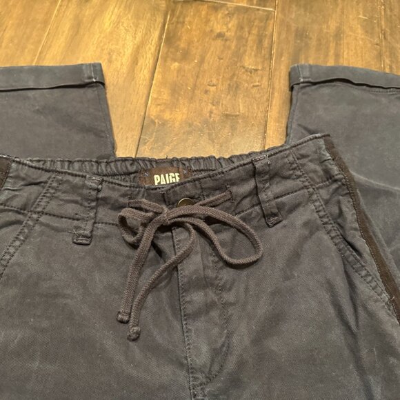 PAIGE Christy Navy Drawstring‎ Waist Pants Women's Size 25 - Picture 11 of 13